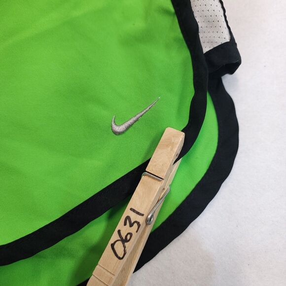 Nike Dri-Fit Athletic Pull On Running Shorts Womens Size XS Green Black White - Picture 4 of 8